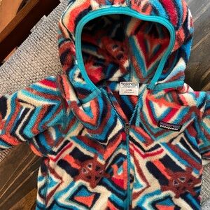 Patagonia Multicolor Geometric Baby Hoodie